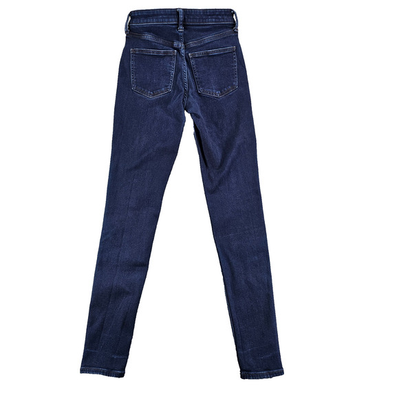 Uniqlo Heattech Jeans Womens Size 23 x 31 (measures 23 x 29) Skinny Dark Rinse - Picture 2 of 15